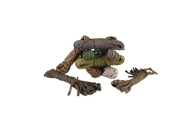 cord strong paracord tactical, isolated, tourist 550, different color