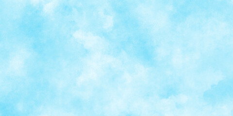 Brush-painted blurred and grainy paint aquarelle Abstract light sky blue watercolor background, blurred and grainy Blue powder explosion on white background, Classic brush painted Blue sky.