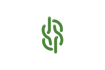 Creative logo design depicting a abstract dollar sign  - Logo Design Template	
