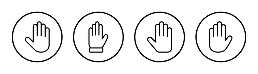 Fototapeta premium Hand icon set illustration. hand sign and symbol. hand gesture