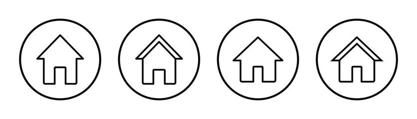 Home icon set illustration. House sign and symbol