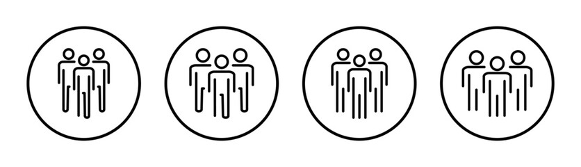 People icon set  illustration. person sign and symbol. User Icon vector