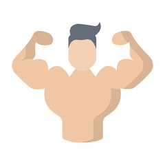 Muscle Training Flat Icon