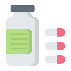 Pills Flat Icon