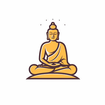 Buddha In Lotus Position. Generative AI