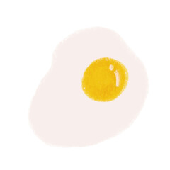 fried egg on a white background