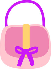 Pink fashion bag with bow