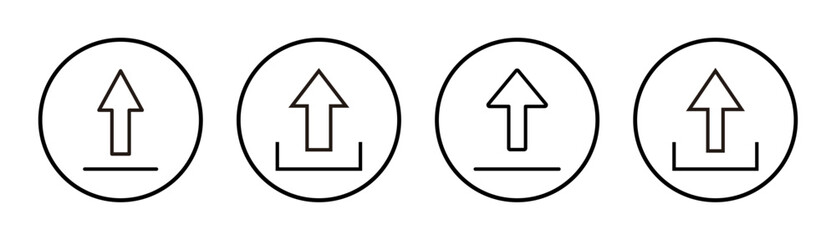 Upload icon set illustration. load data sign and symbol