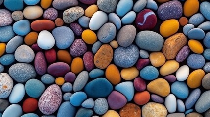 Illustration of a pile of rocks in a natural environment. Generative ai