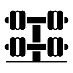 Weight Training Glyph Icon
