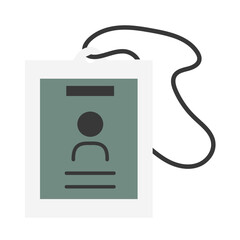 name tag hand drawn stationery vector