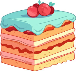 Delightful Decorations, Pastel Cakes for Birthday Joy