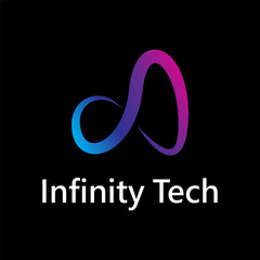 Fototapeta premium Infinity technology logo design, infinity technology icon design.