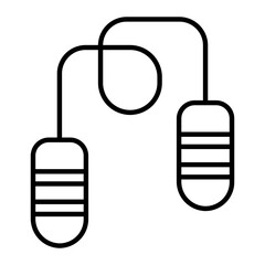 Jumping Rope Thin Line Icon