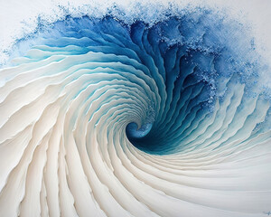 Abstract watercolor whirlpool in ocean for textures. Fresh, cheerful and relaxing summer concept. Positive and healthy tones to background or wallpaper. Generative Ai - 611025990