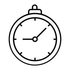 Stopwatch Thin Line Icon