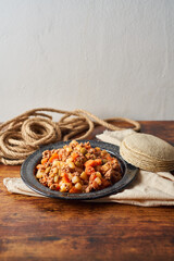 Mexican Picadillo, traditional dish in latin america