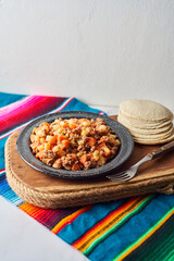 Mexican Picadillo, traditional dish in latin america