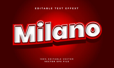 red text effect editable vector