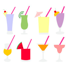 set of cocktails