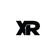 Letter XR simple logo design vector
