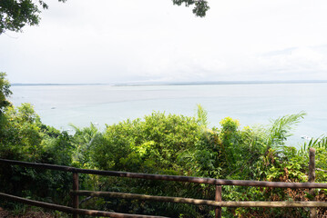 View from the top of the sea that bathes Morro de Sao Paulo, in the city of Cairu.