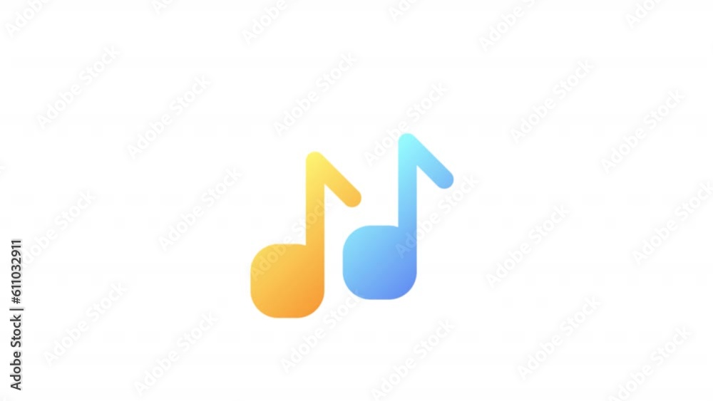Poster animated audio gradient icon. application characteristic. mobile platform. digital software. solid c