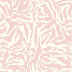 Matisse-inspired modern seamless repeat pattern with leaves and branches pink background. 