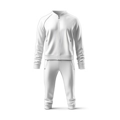 Naklejka premium Tracksuit fashion clothes isolated on white background. White mockup clothing. Generative AI