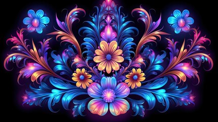 Modern style Bluebell blooming flower. Greeting card floral design with elegant flower. Generative AI