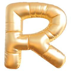 Balloon Letter R Golden