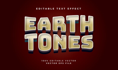 Vector editable text effect - earthtones word. easy to use and editable.