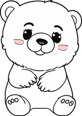cute bear. Generative AI