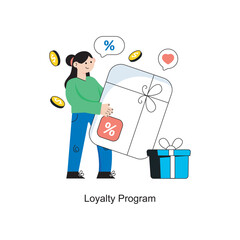 Loyalty Program Flat Style Design Vector illustration. Stock illustration