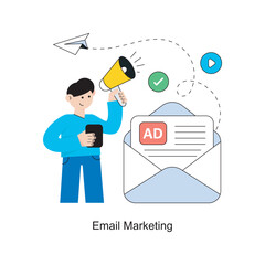 Email Marketing Flat Style Design Vector illustration. Stock illustration