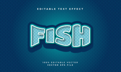 vector editable text effect with fish scales © Endri