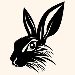 Mouse in black and white, drawing Elegant minimalist style, Illustration