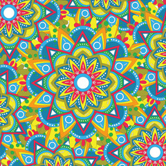 colored mandala design vector pattern fabric geometric