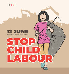 World Day Against Child Labour Background Vector EP10