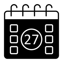 Obraz premium Easter Calendar Glyph Icon