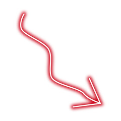 Neon red arrow symbol png