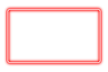 Neon red frame png. Glowing frame on transparent background. © Emre Akkoyun