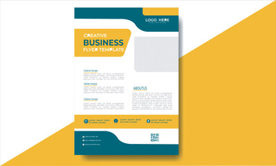 flyer design template. Summer brochure template.