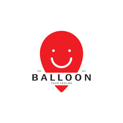 simple balloon logo, for kids event, toy shop, birthday, holiday vector
