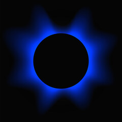 Circle illuminate light frame with color gradient