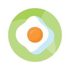 A beautifully designed vector of fried egg in trendy style, ready to use icon