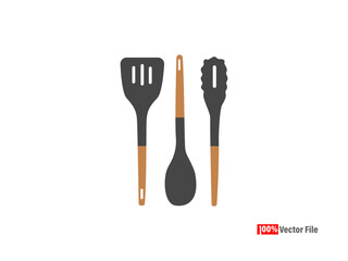 Spoon, Fork and Knife Icon vector sign isolated for graphic and web design. Spoon, Fork and Knife symbol template color editable on white background. vector illustration, Set of fork spoon