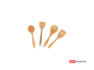 Spoon, Fork and Knife Icon vector sign isolated for graphic and web design. Spoon, Fork and Knife symbol template color editable on white background. vector illustration, Set of fork spoon
