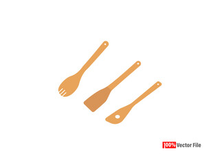 Spoon, Fork and Knife Icon vector sign isolated for graphic and web design. Spoon, Fork and Knife symbol template color editable on white background. vector illustration, Set of fork spoon