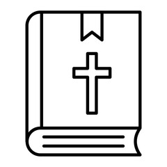 Bible Thin Line Icon